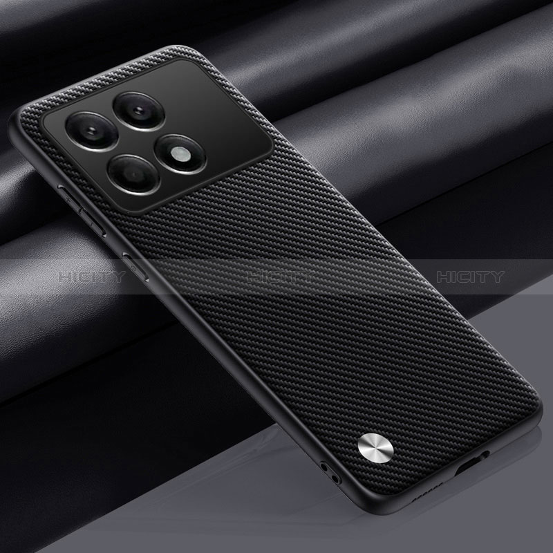 Coque Silicone Housse Etui Gel Serge pour Xiaomi Redmi K70 Pro 5G Noir Plus