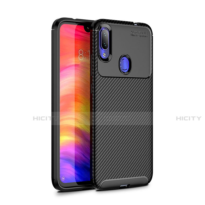 Coque Silicone Housse Etui Gel Serge pour Xiaomi Redmi Note 7 Pro Noir Plus