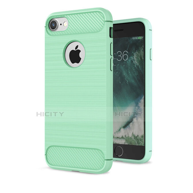 Coque Silicone Housse Etui Gel Serge S01 pour Apple iPhone 8 Vert Plus