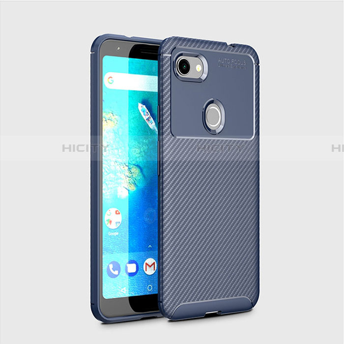 Coque Silicone Housse Etui Gel Serge S01 pour Google Pixel 3 Bleu Plus