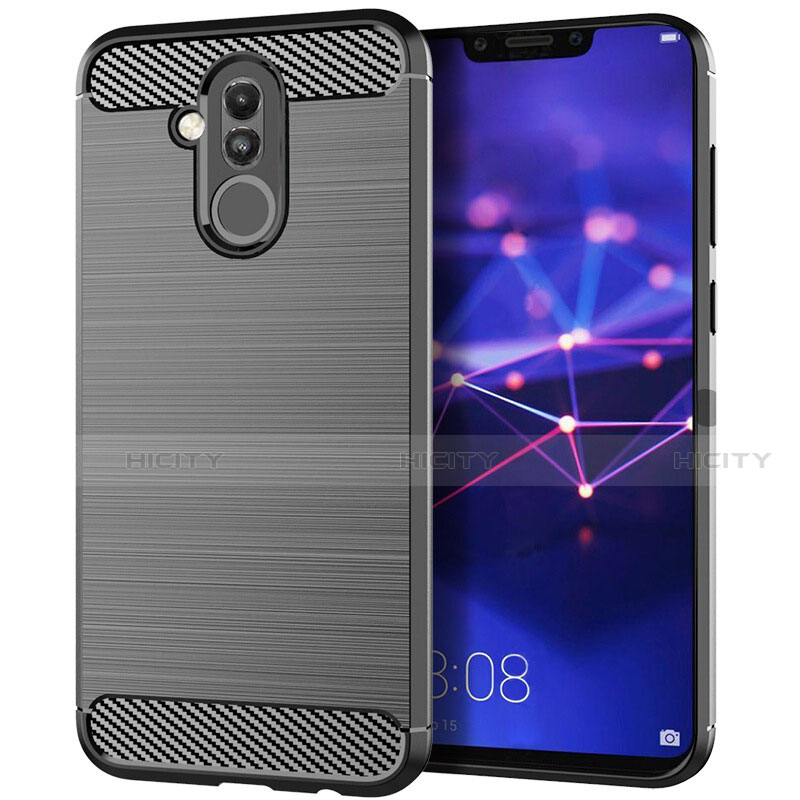 Coque Silicone Housse Etui Gel Serge S01 pour Huawei Mate 20 Lite Gris Plus