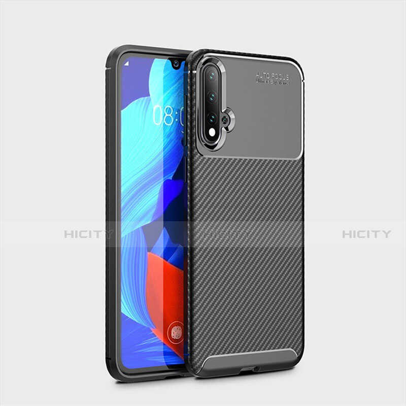 Coque Silicone Housse Etui Gel Serge S01 pour Huawei Nova 5 Pro Noir Plus