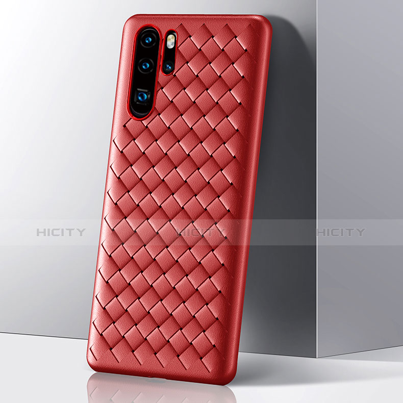 Coque Silicone Housse Etui Gel Serge S01 pour Huawei P30 Pro Rouge Plus