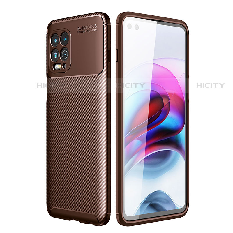 Coque Silicone Housse Etui Gel Serge S01 pour Motorola Moto Edge S 5G Marron Plus