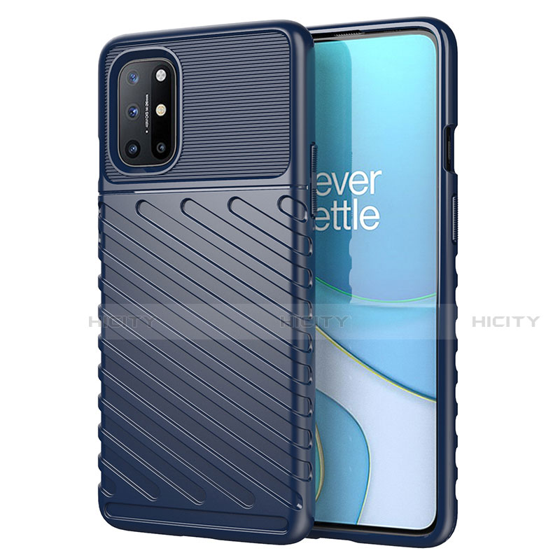 Coque Silicone Housse Etui Gel Serge S01 pour OnePlus 8T 5G Bleu Plus