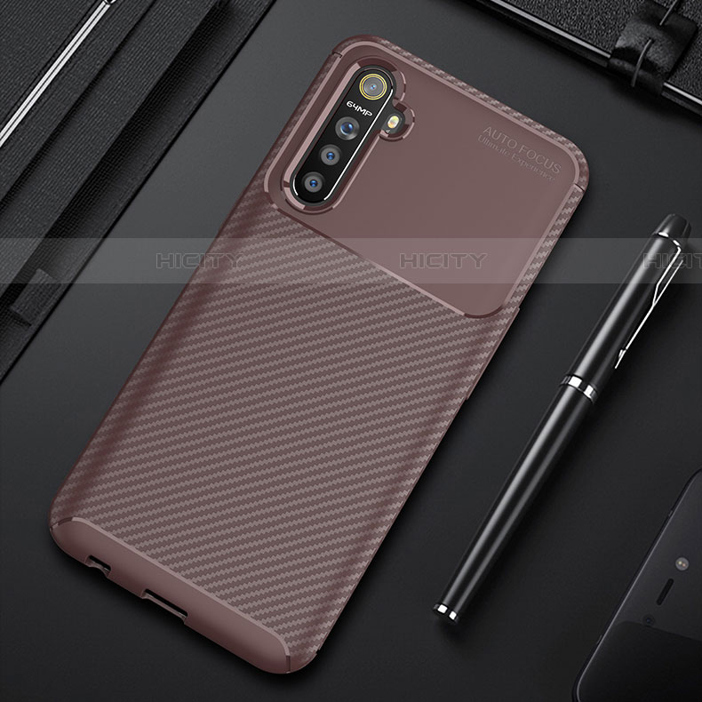 Coque Silicone Housse Etui Gel Serge S01 pour Oppo K5 Marron Plus