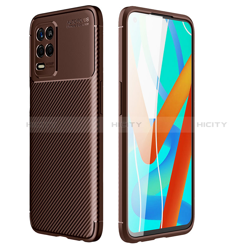 Coque Silicone Housse Etui Gel Serge S01 pour Realme 8 5G Marron Plus