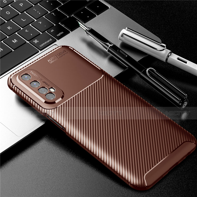 Coque Silicone Housse Etui Gel Serge S01 pour Realme Narzo 20 Pro Marron Plus