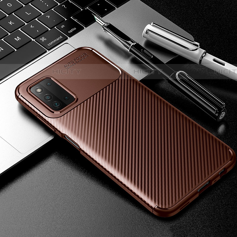 Coque Silicone Housse Etui Gel Serge S01 pour Samsung Galaxy F52 5G Marron Plus