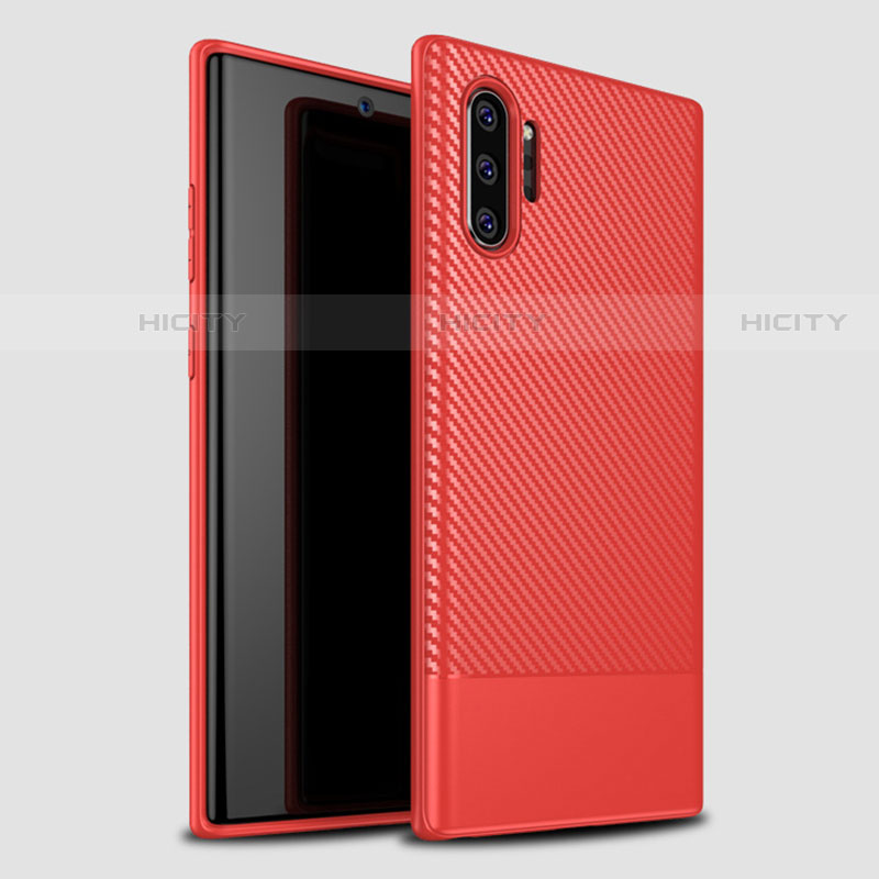 Coque Silicone Housse Etui Gel Serge S01 pour Samsung Galaxy Note 10 Plus 5G Rouge Plus