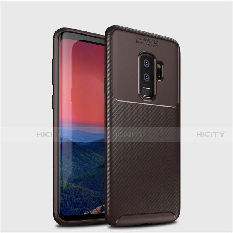 Coque Silicone Housse Etui Gel Serge S01 pour Samsung Galaxy S9 Plus Marron Plus