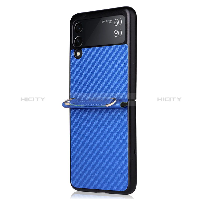 Coque Silicone Housse Etui Gel Serge S01 pour Samsung Galaxy Z Flip3 5G Bleu Plus