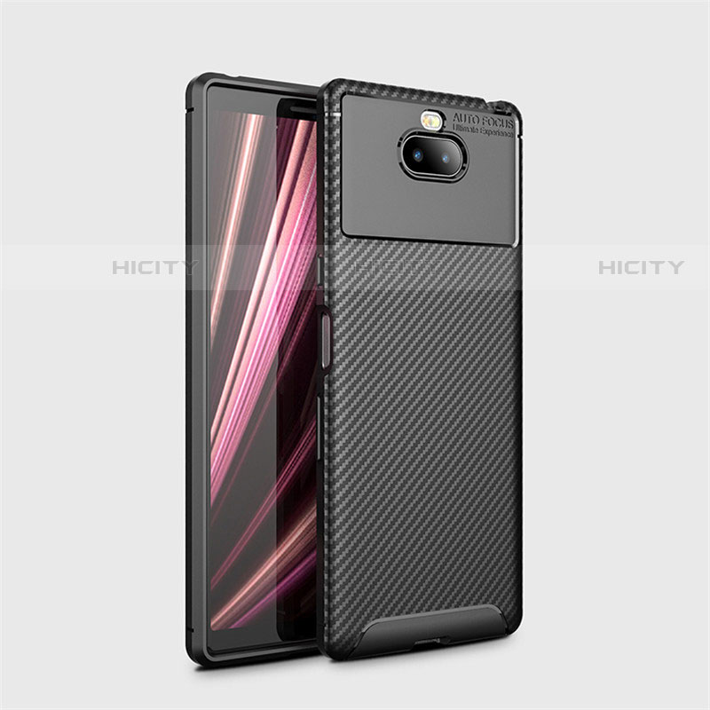 Coque Silicone Housse Etui Gel Serge S01 pour Sony Xperia 10 Noir Plus