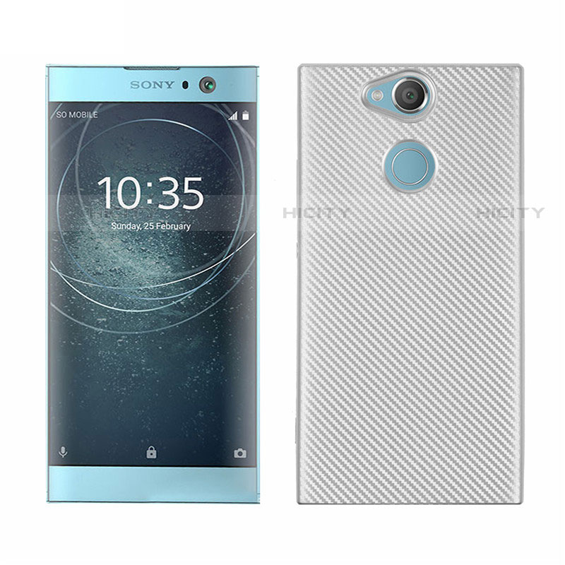 Coque Silicone Housse Etui Gel Serge S01 pour Sony Xperia XA2 Plus Blanc Plus