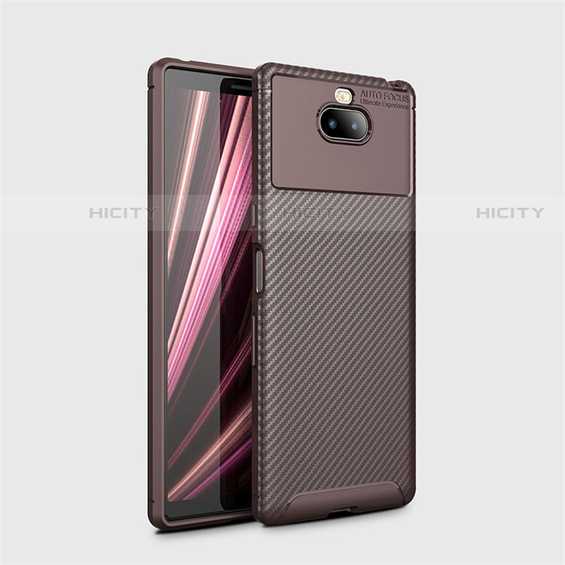 Coque Silicone Housse Etui Gel Serge S01 pour Sony Xperia XA3 Ultra Marron Plus