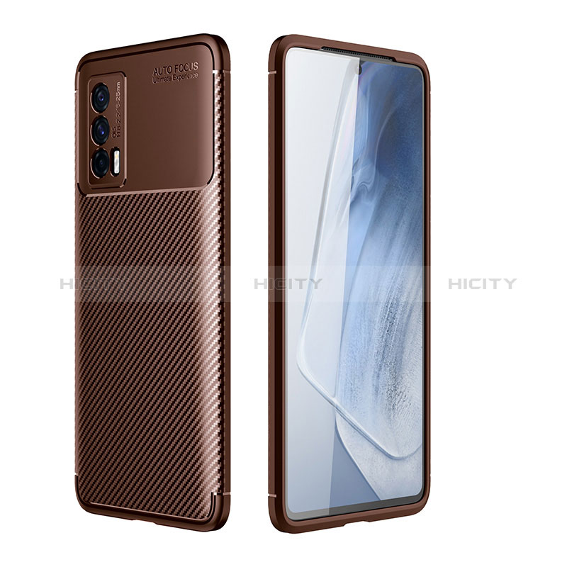 Coque Silicone Housse Etui Gel Serge S01 pour Vivo iQOO 7 India 5G Marron Plus