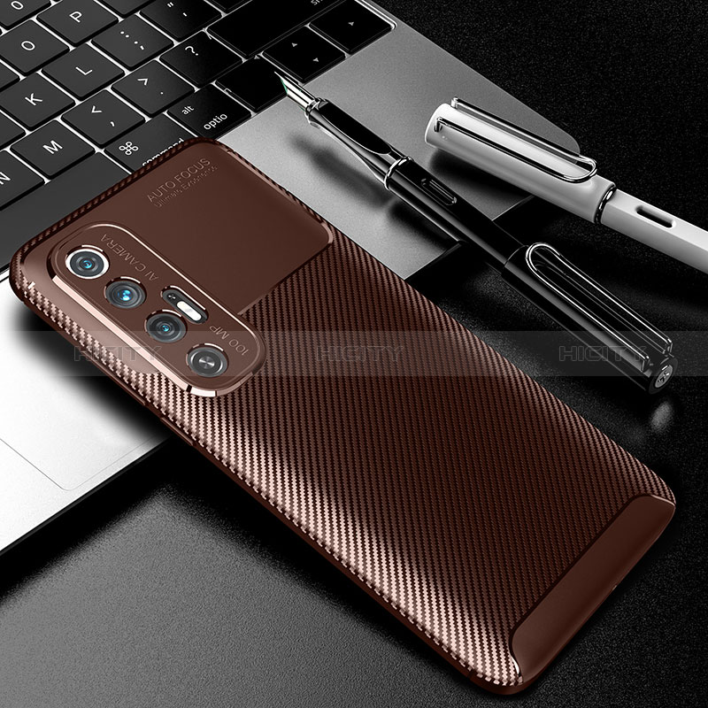 Coque Silicone Housse Etui Gel Serge S01 pour Xiaomi Mi 10S 5G Marron Plus