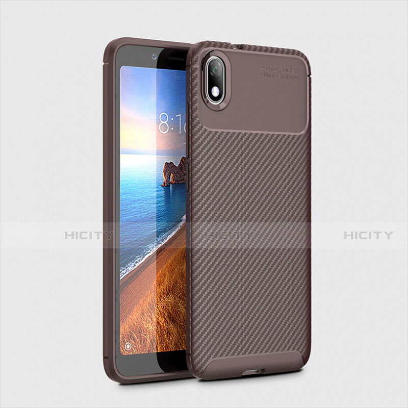 Coque Silicone Housse Etui Gel Serge S01 pour Xiaomi Redmi 7A Marron Plus