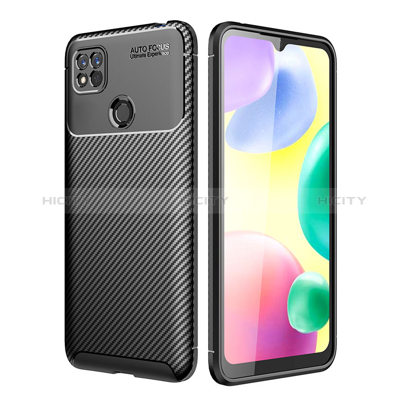 Coque Silicone Housse Etui Gel Serge S01 pour Xiaomi Redmi 9 Activ Noir Plus