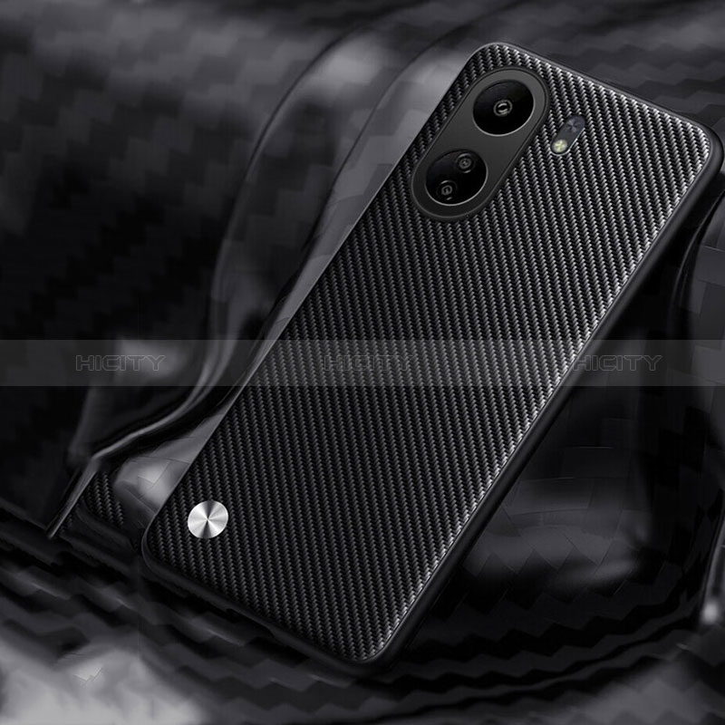 Coque Silicone Housse Etui Gel Serge T01 pour Xiaomi Redmi 13C Noir Plus