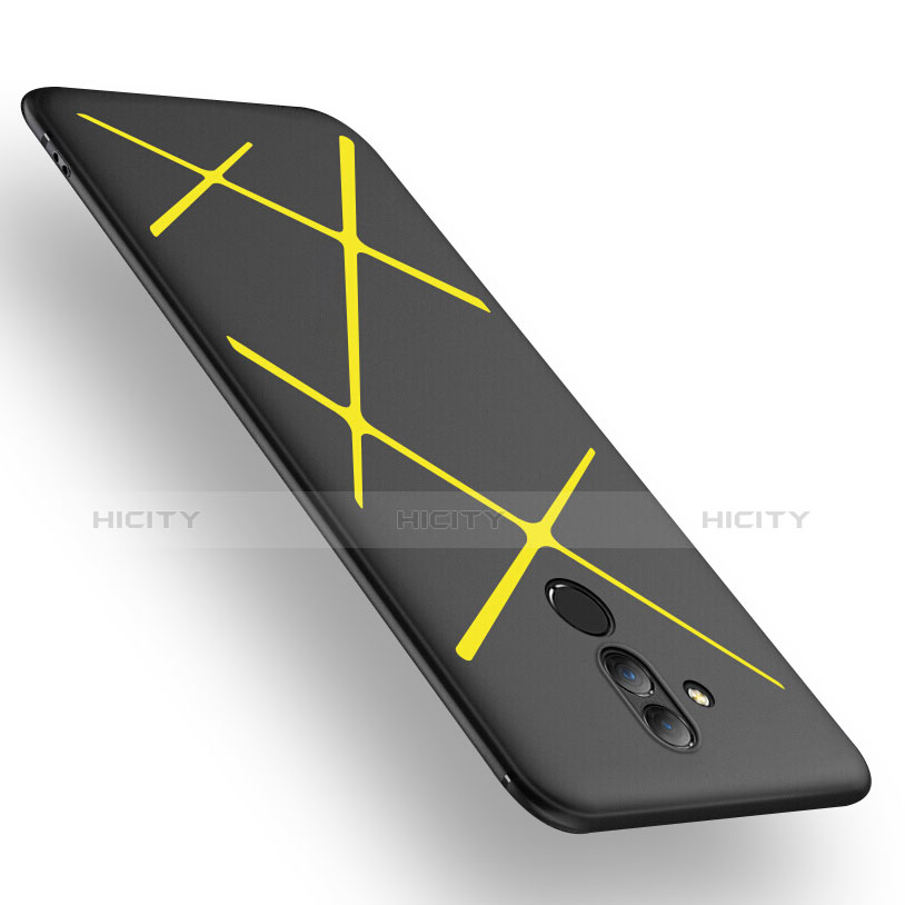 Coque Silicone Housse Etui Gel Serge T04 pour Huawei Mate 20 Lite Jaune Plus