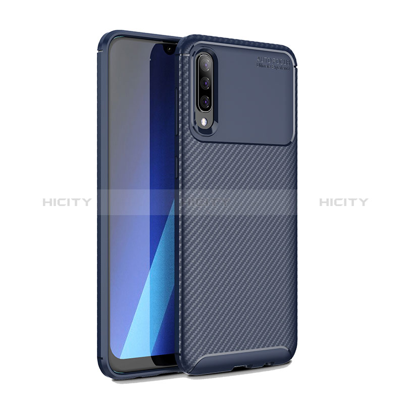 Coque Silicone Housse Etui Gel Serge WL1 pour Samsung Galaxy A50S Bleu Plus