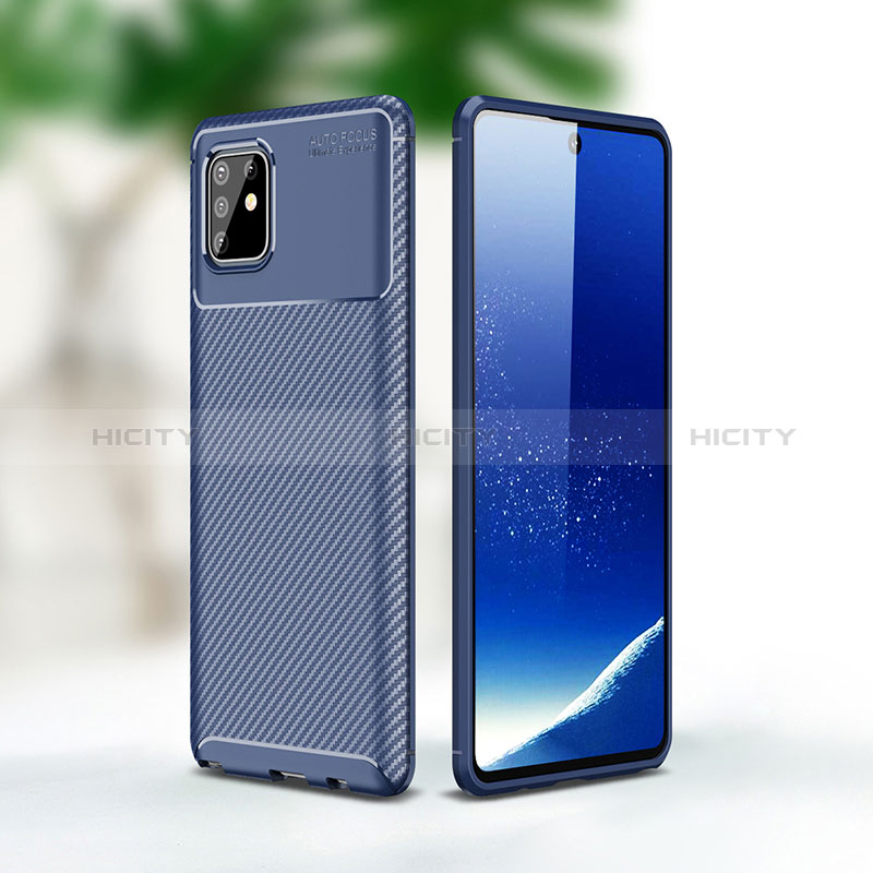 Coque Silicone Housse Etui Gel Serge WL1 pour Samsung Galaxy A81 Bleu Plus