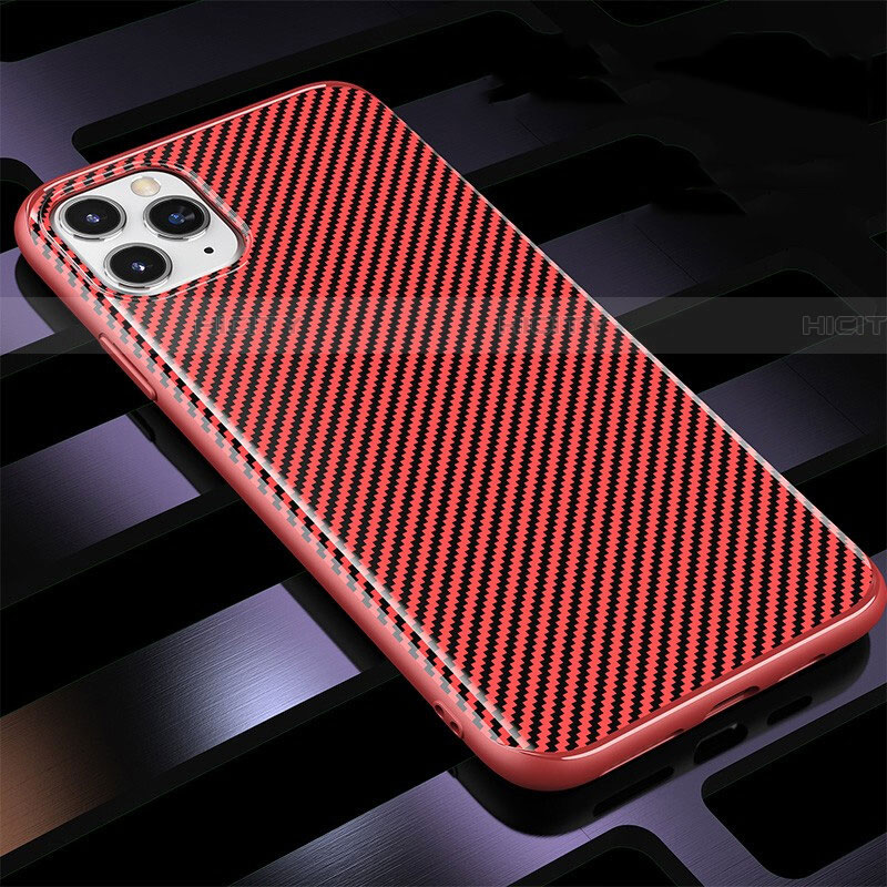 Coque Silicone Housse Etui Gel Serge Y01 pour Apple iPhone 11 Pro Max Rouge Plus