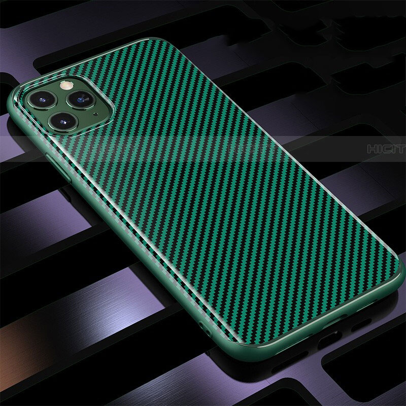 Coque Silicone Housse Etui Gel Serge Y01 pour Apple iPhone 11 Pro Max Vert Plus