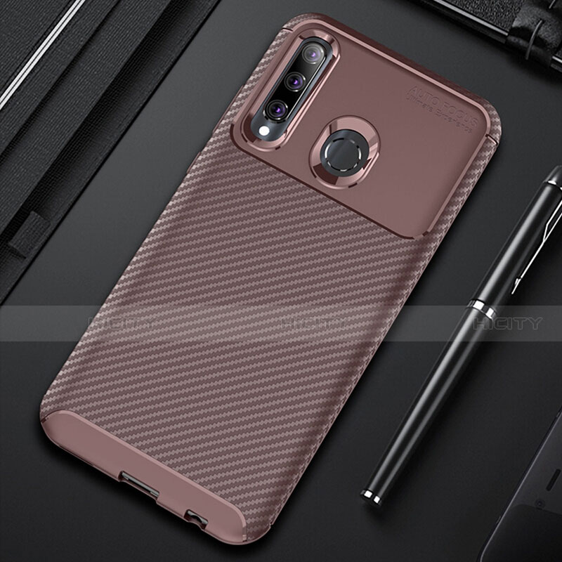 Coque Silicone Housse Etui Gel Serge Y01 pour Huawei Honor 10i Marron Plus