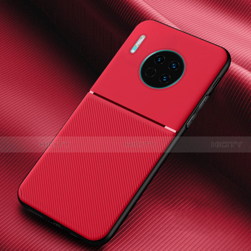 Coque Silicone Housse Etui Gel Serge Y01 pour Huawei Mate 30 Rouge Plus