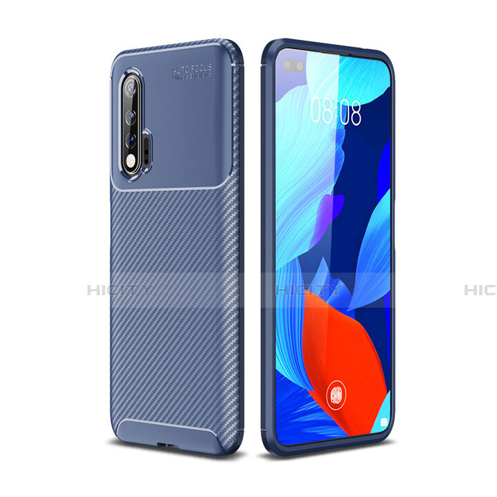 Coque Silicone Housse Etui Gel Serge Y01 pour Huawei Nova 6 5G Bleu Plus