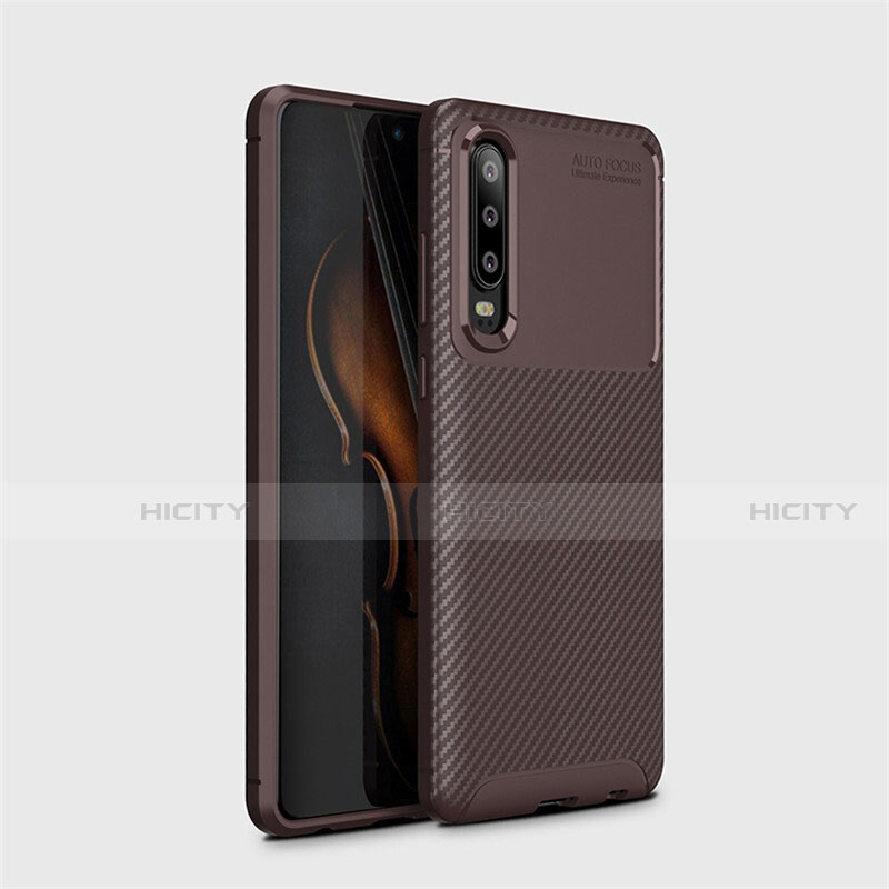 Coque Silicone Housse Etui Gel Serge Y01 pour Huawei P30 Marron Plus