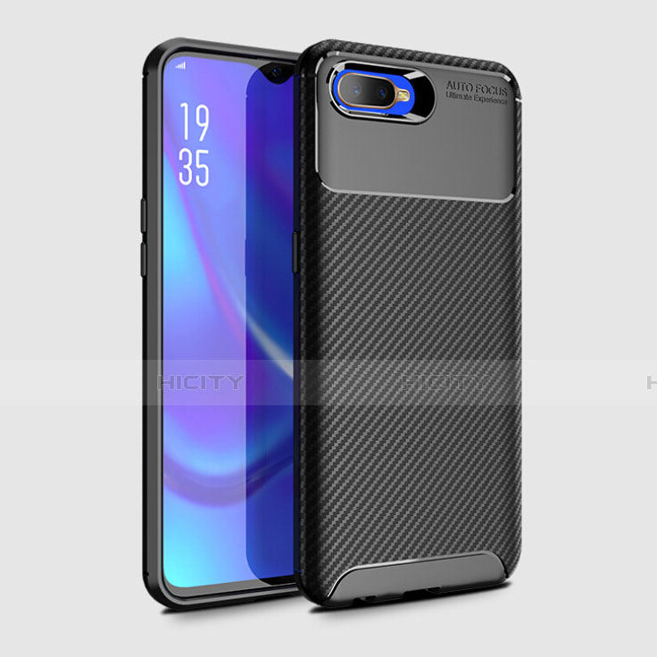 Coque Silicone Housse Etui Gel Serge Y01 pour Oppo R15X Noir Plus