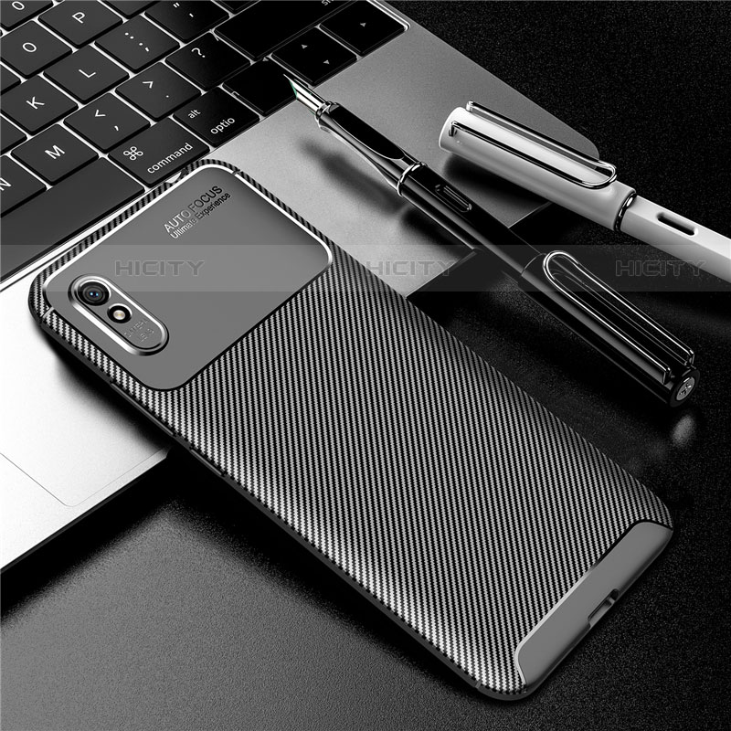 Coque Silicone Housse Etui Gel Serge Y01 pour Xiaomi Redmi 9A Noir Plus