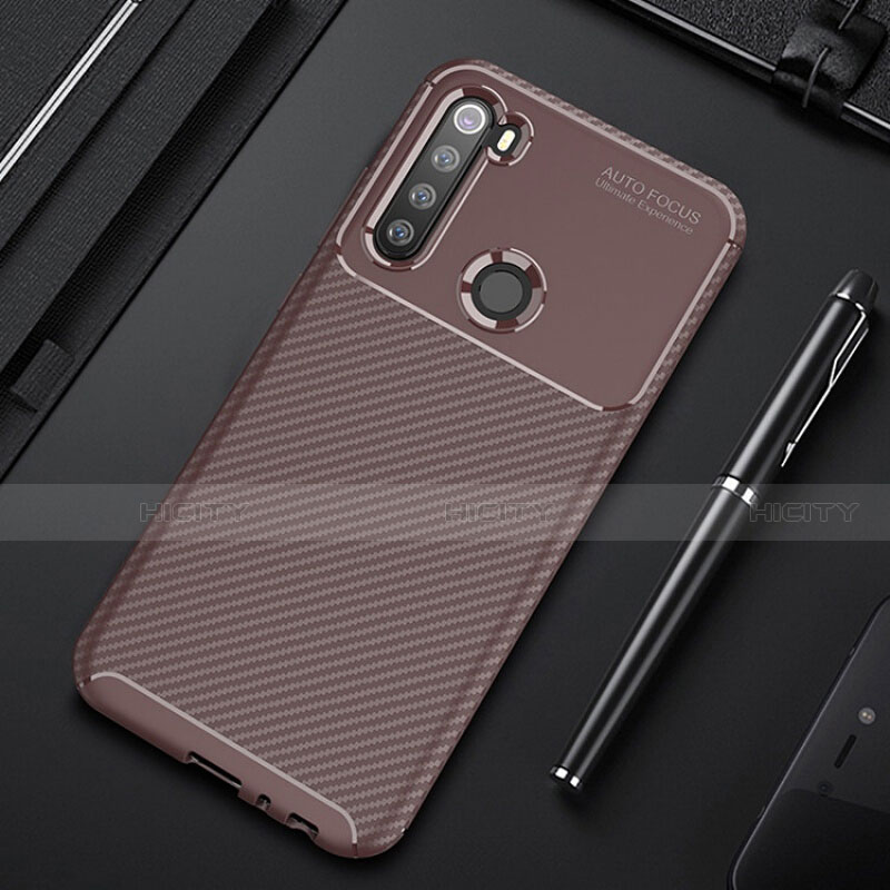 Coque Silicone Housse Etui Gel Serge Y01 pour Xiaomi Redmi Note 8 (2021) Marron Plus