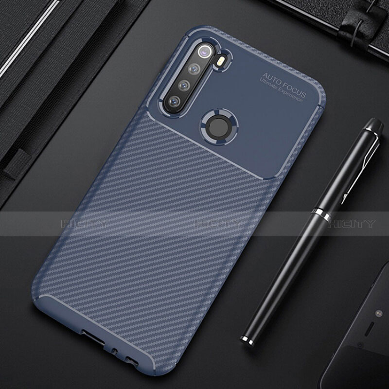 Coque Silicone Housse Etui Gel Serge Y01 pour Xiaomi Redmi Note 8 Bleu Plus