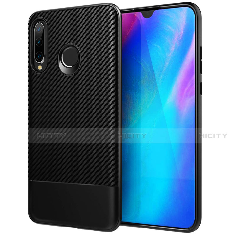 Coque Silicone Housse Etui Gel Serge Y02 pour Huawei P30 Lite New Edition Noir Plus