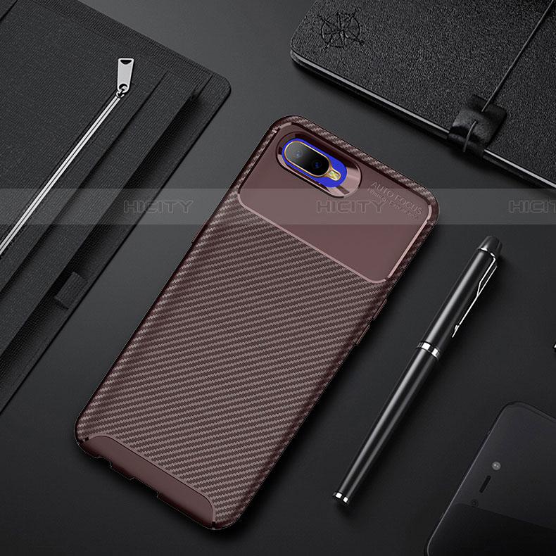 Coque Silicone Housse Etui Gel Serge Y02 pour Oppo RX17 Neo Marron Plus