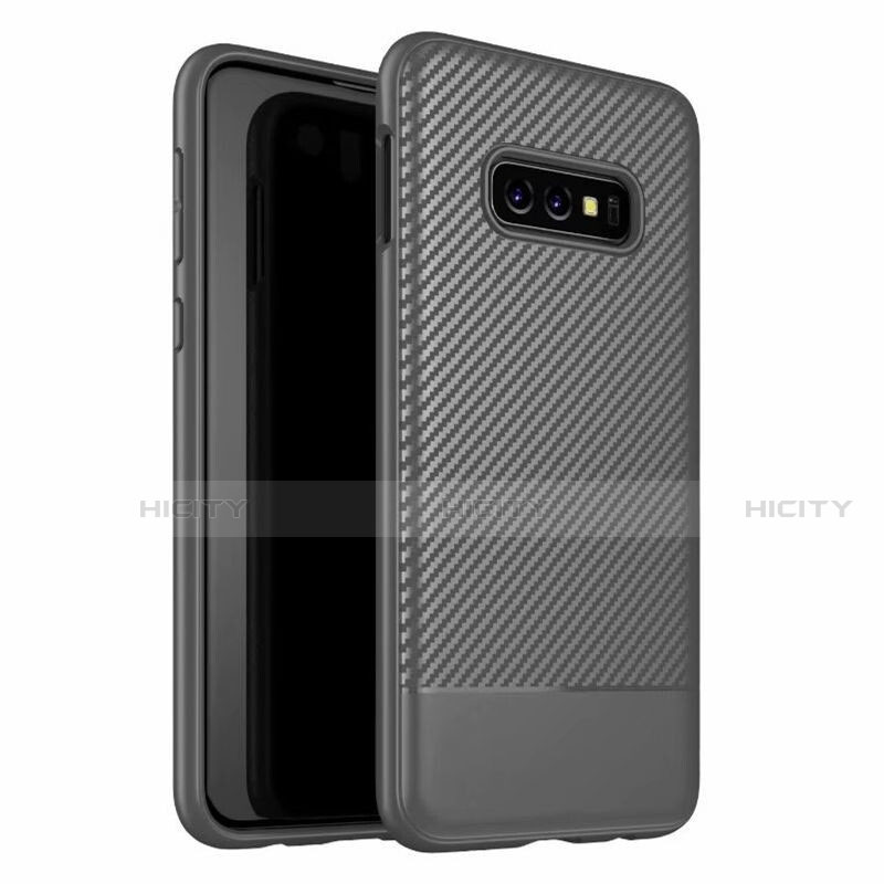 Coque Silicone Housse Etui Gel Serge Y02 pour Samsung Galaxy S10e Noir Plus