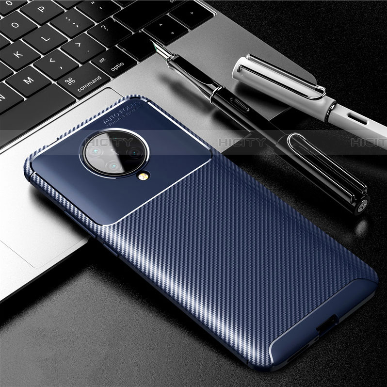 Coque Silicone Housse Etui Gel Serge Y02 pour Xiaomi Poco F2 Pro Bleu Plus