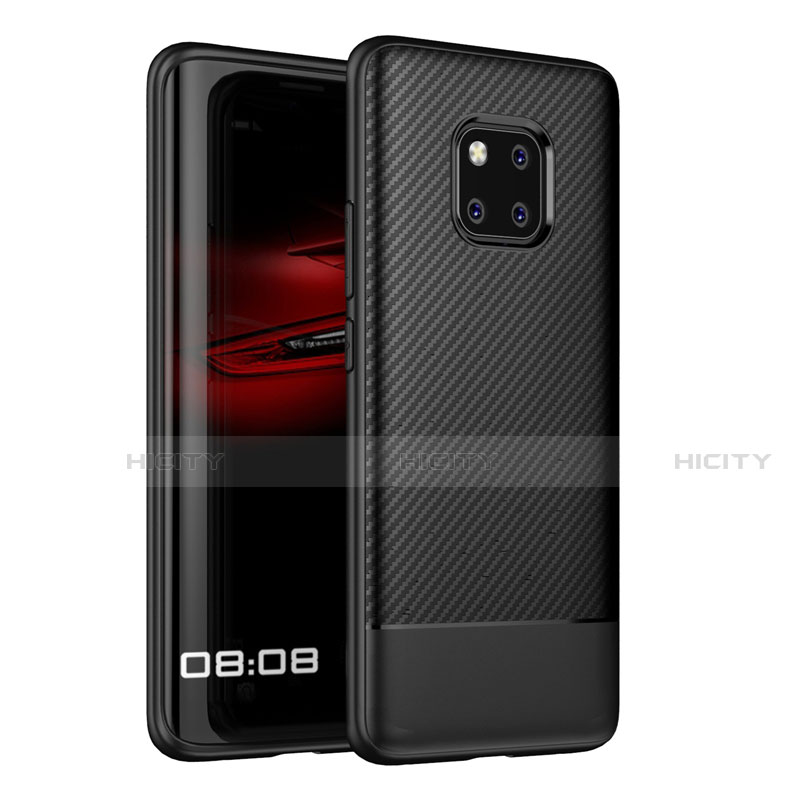 Coque Silicone Housse Etui Gel Serge Z01 pour Huawei Mate 20 Pro Noir Plus