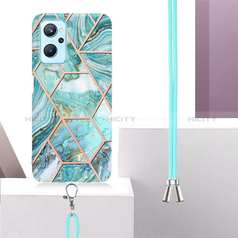 Coque Silicone Motif Fantaisie Souple Couleur Unie Etui Housse avec Laniere Strap Y01B pour Oppo K10 4G Plus