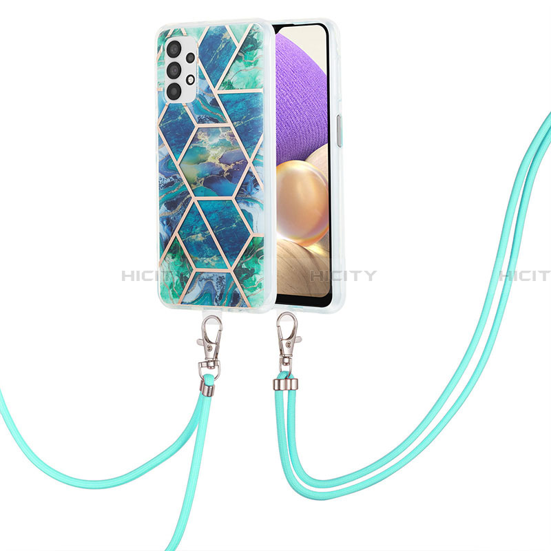 Coque Silicone Motif Fantaisie Souple Couleur Unie Etui Housse avec Laniere Strap Y01B pour Samsung Galaxy A23 4G Plus