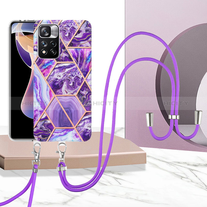 Coque Silicone Motif Fantaisie Souple Couleur Unie Etui Housse avec Laniere Strap Y01B pour Xiaomi Mi 11i 5G (2022) Plus