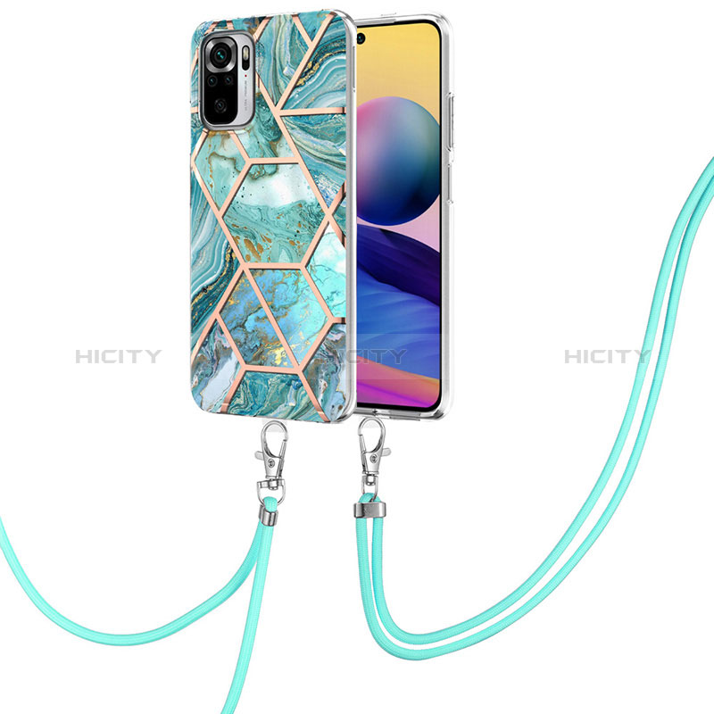 Coque Silicone Motif Fantaisie Souple Couleur Unie Etui Housse avec Laniere Strap Y01B pour Xiaomi Poco M5S Plus