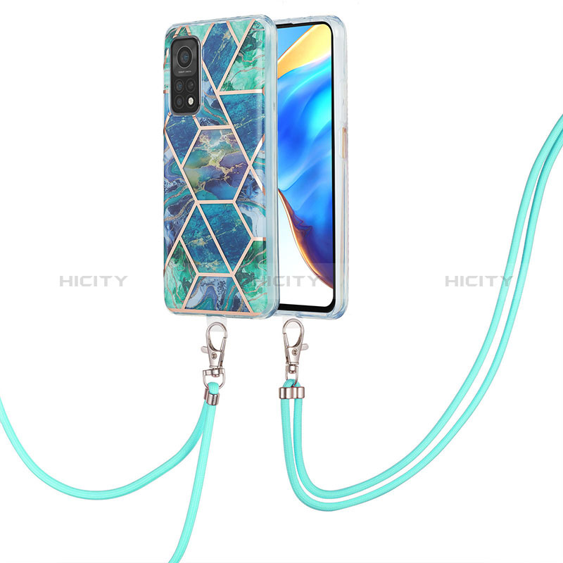 Coque Silicone Motif Fantaisie Souple Couleur Unie Etui Housse avec Laniere Strap Y01B pour Xiaomi Redmi K30S 5G Plus