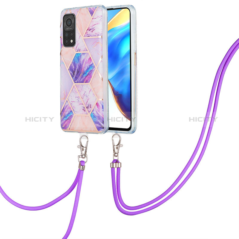 Coque Silicone Motif Fantaisie Souple Couleur Unie Etui Housse avec Laniere Strap Y01B pour Xiaomi Redmi K30S 5G Plus