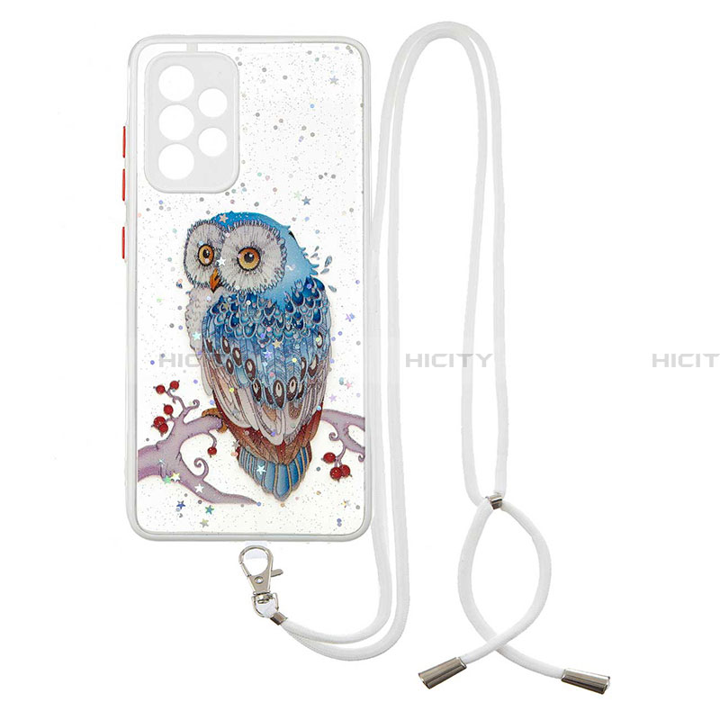 Coque Silicone Motif Fantaisie Souple Couleur Unie Etui Housse avec Laniere Strap Y01X pour Samsung Galaxy A33 5G Mixte Plus