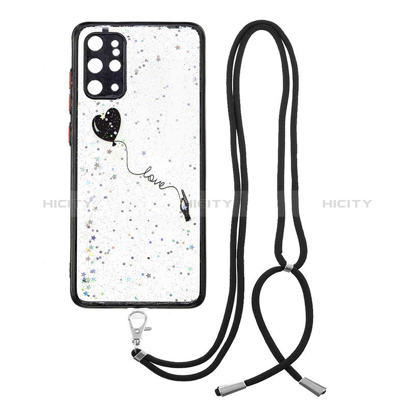 Coque Silicone Motif Fantaisie Souple Couleur Unie Etui Housse avec Laniere Strap Y01X pour Samsung Galaxy S20 Plus 5G Plus